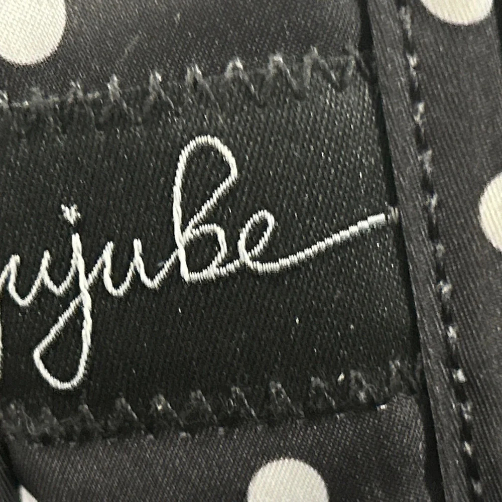 Jujube Black and White Polka Dot Baby Bag with changing pad
